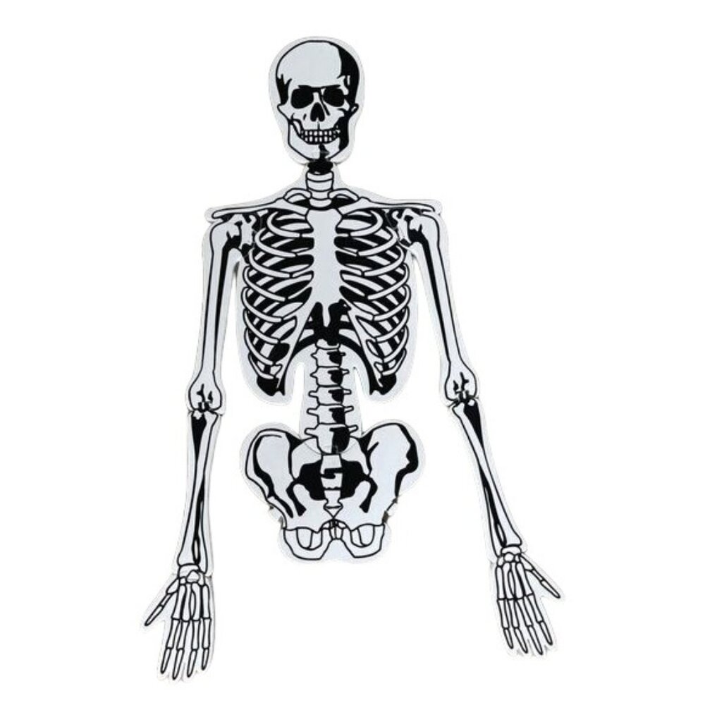 Skeleton Floor Puzzle Halloween Learning Fun 2-Sided Bones Names Body Parts